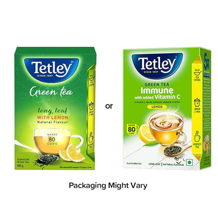 Tetley Green Tea Immune, With Added Vitamin C, Classic Green Tea Flavour 100g
