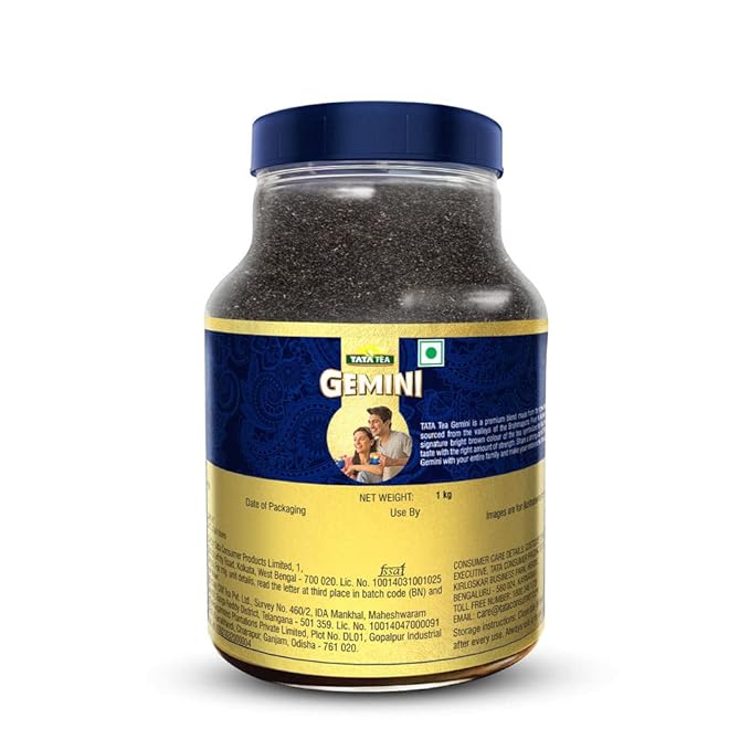 Tata Tea Gemini Dust Tea | 1kg | Pet Jar Pack