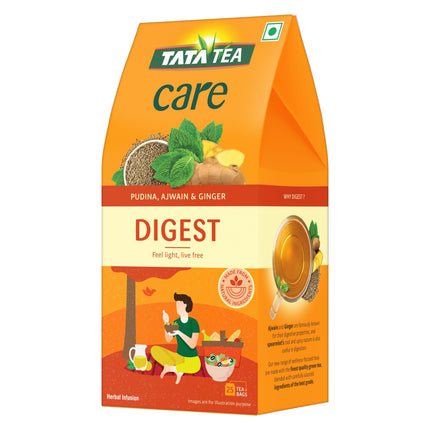 Tata Tea Care Digest: Green Tea with Pudina, Ajwain & Ginger