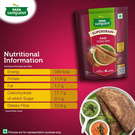 Tata Sampann Supergrain Ragi Dosa Mix, 180 g