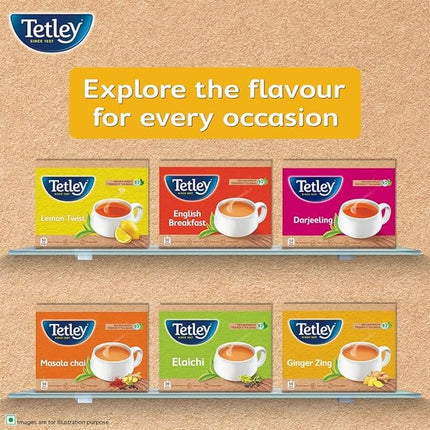 Tetley | Ginger Zing Flavoured Chai | Black Tea | 50 Tea Bags