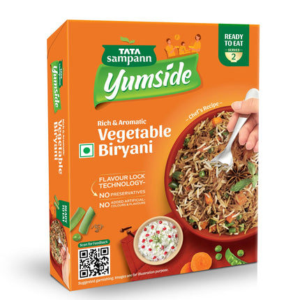 Yumside Vegetable Biryani | Rich & Aromatic | Ready to Eat Meal | 330g