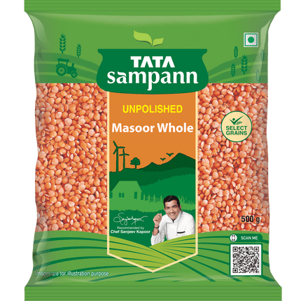 Tata Sampann Masoor Dal Whole, 500 g