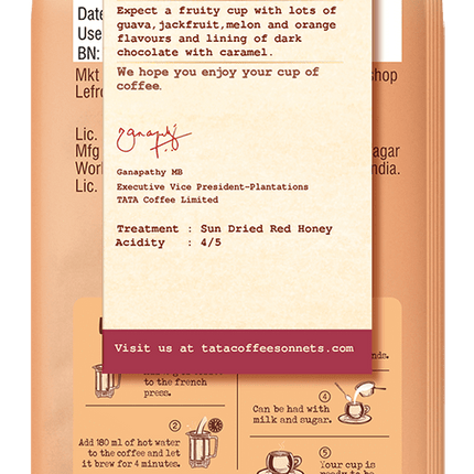 Sonnets by TATA Coffee - Yemmigoondi Estate | Dark Roast | Filter Coffee